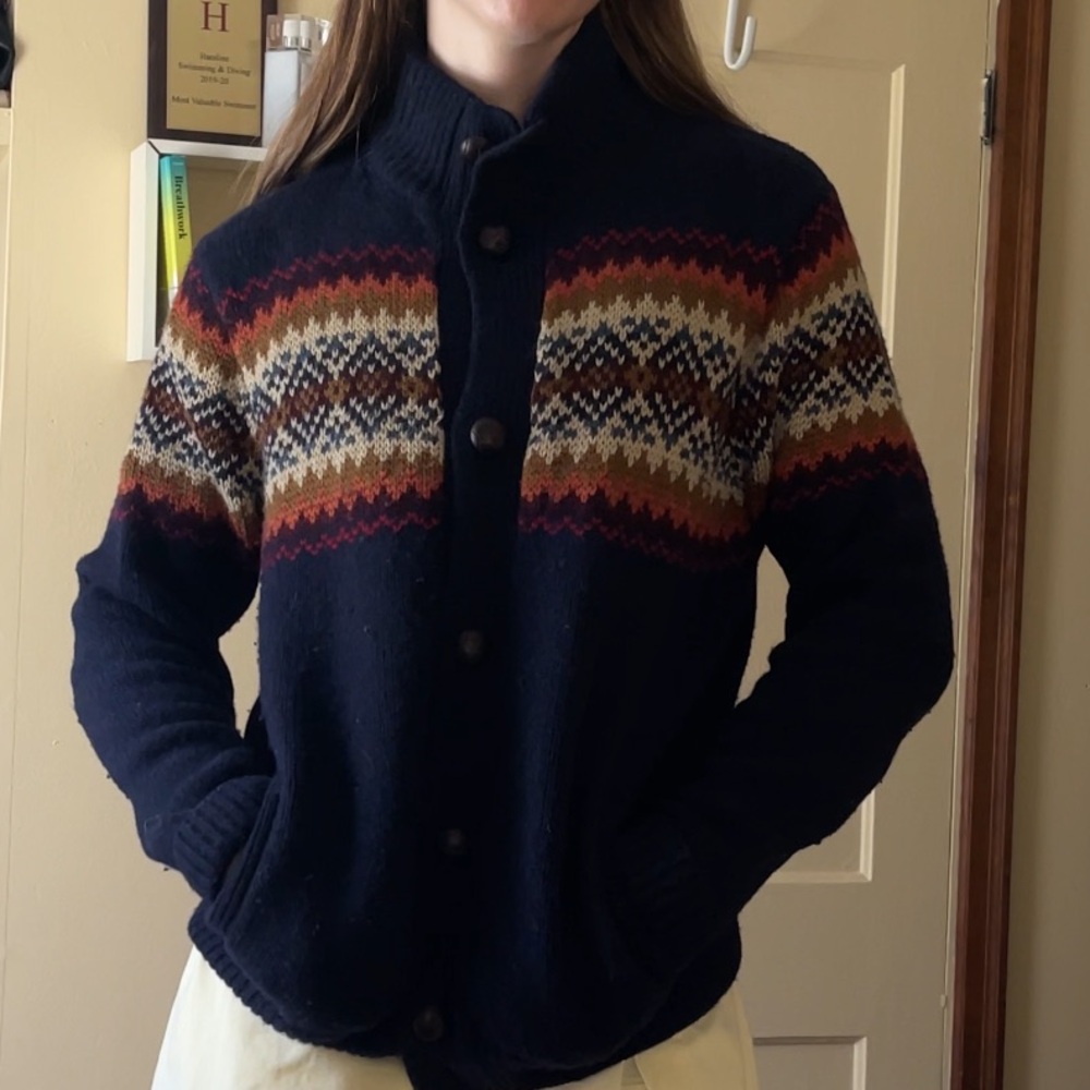Refectory Wool blend button up sweater - Picture 3 of 7